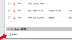 Export your workouts